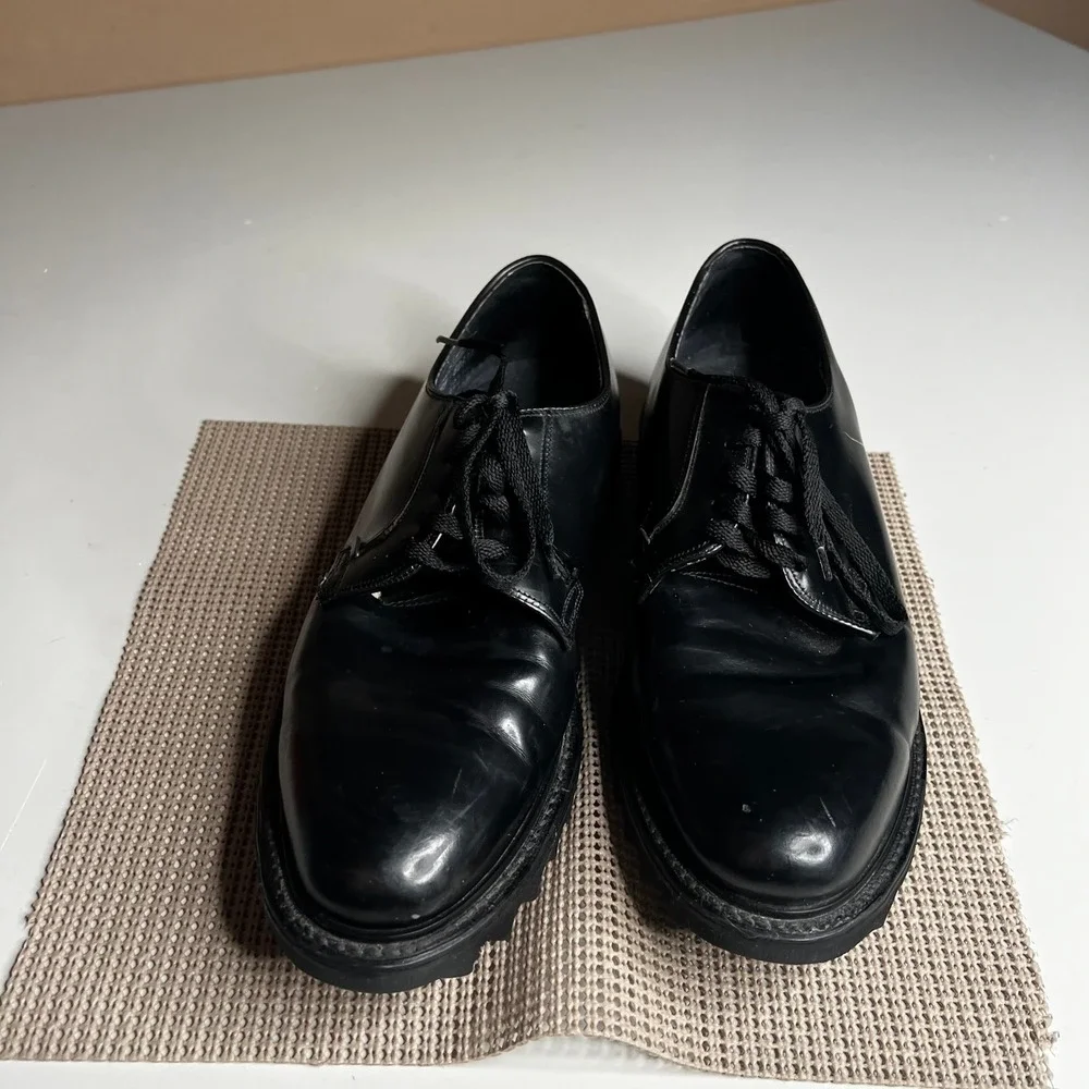 Stuart McGuire Leather Ripple Sole Derby Shoes Mens Oxfords 4095 Made in USA